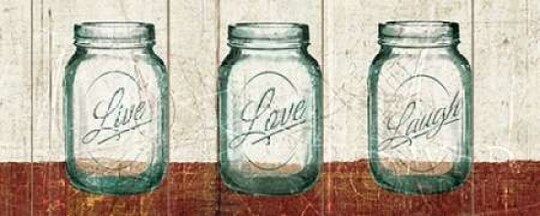 Flea Market Mason Jars Panel II Table Poster Print by Wild Apple Portfolio - Item # VARPDX14709